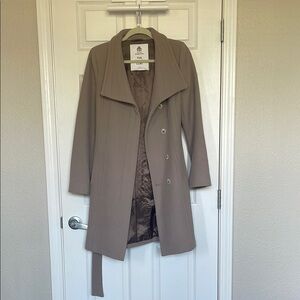 Babaton Taupe Pea Coat